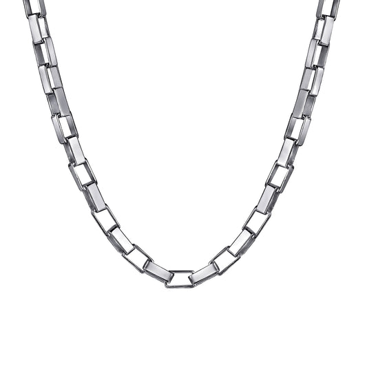 Sterling Silver 2.5mm Solid Box Chain Necklace 22-Inch