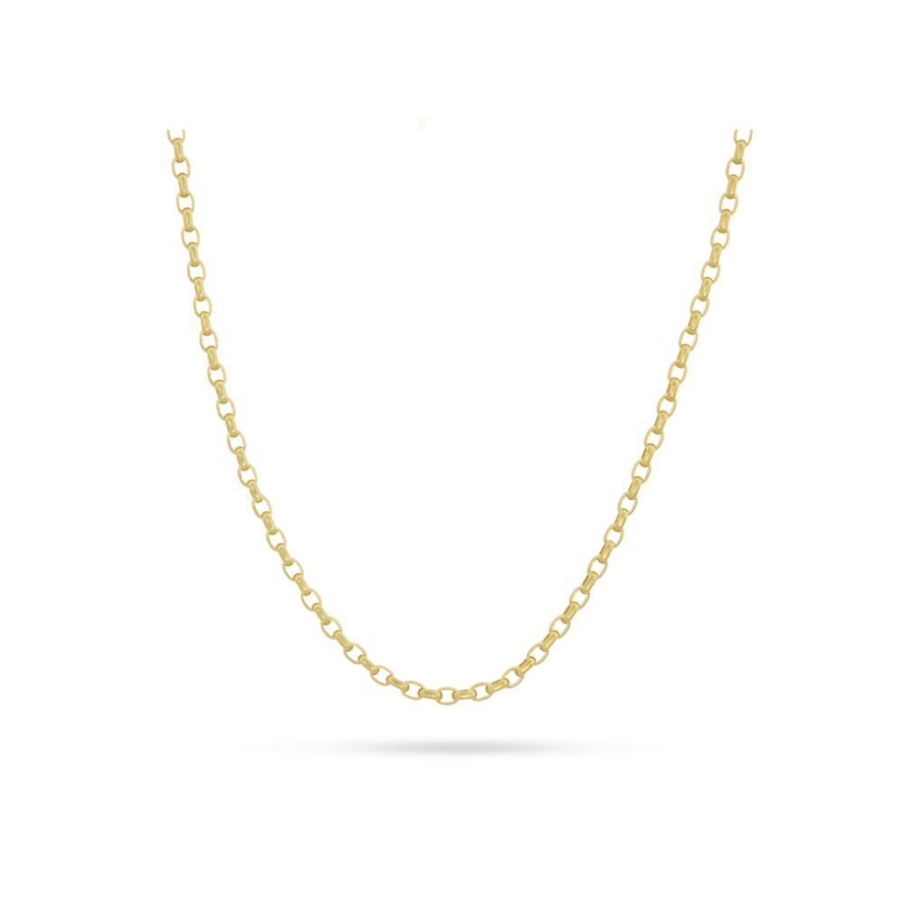 LOLA 18" 3mm Gold Plated Signature Rolo Chain