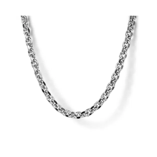 Sterling Silver 3.6mm Solid Link Chain Necklace