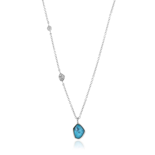 Sterling Silver Turquoise Pendant Necklace