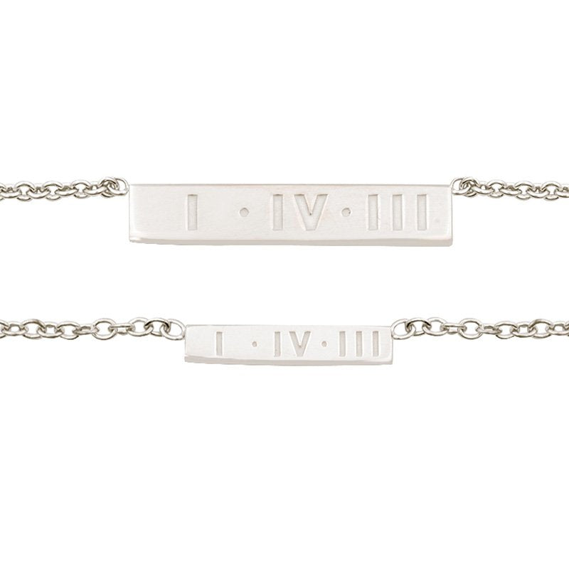 LOLA Medium Love Code 1-4-3 Bar Necklace