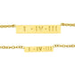 LOLA Medium Gold Tone Love Code 1-4-3 Bar Necklace