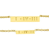 LOLA Medium Gold Tone Love Code 1-4-3 Bar Necklace