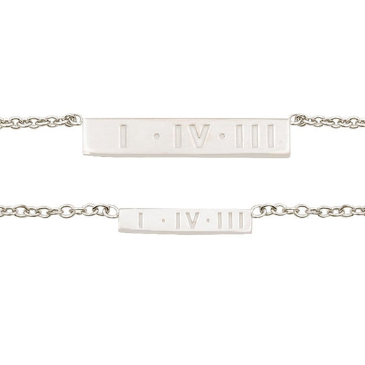 LOLA Sterling Silver Small Love Code 1-4-3 Bar Necklace