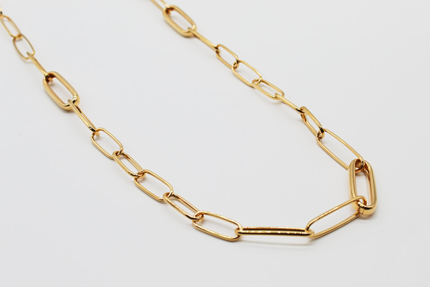 Timeless Long Fine Oval Link Necklace