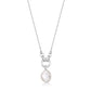 Sterling Silver Pearl Sparkle Pendant Necklace - Ania Haie