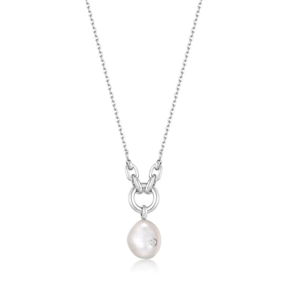 Pearl Sparkle Pendant Necklace