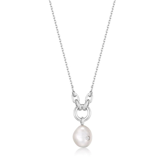 Pearl Sparkle Pendant Necklace