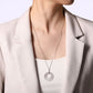 Triple Row Bujukan White Sapphire Circle Necklace