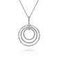 Triple Row Bujukan White Sapphire Circle Necklace