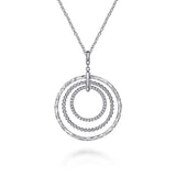 Triple Row Bujukan White Sapphire Circle Necklace