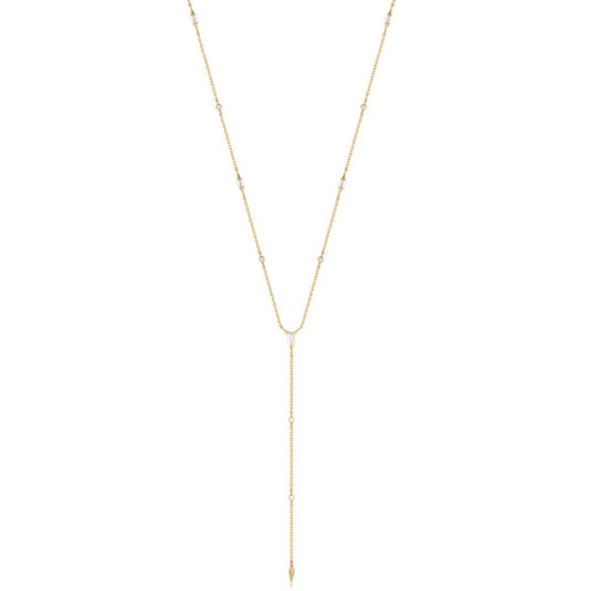 Sparkle Point Y Necklace