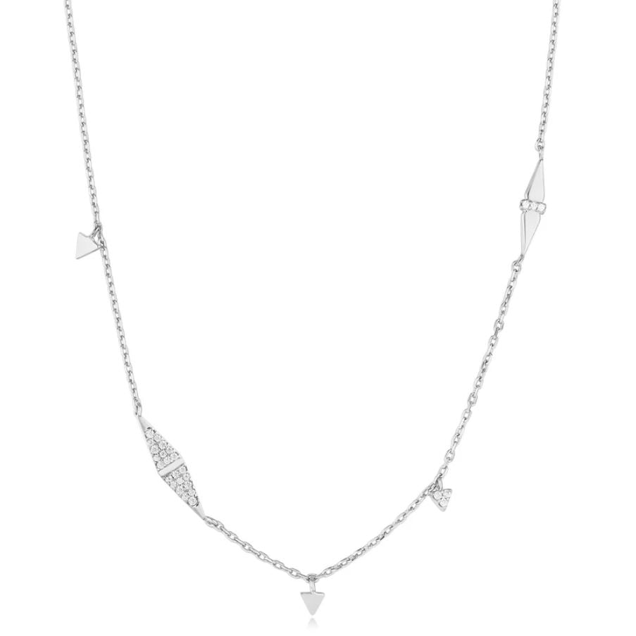 Geometric Sparkle Chain Necklace