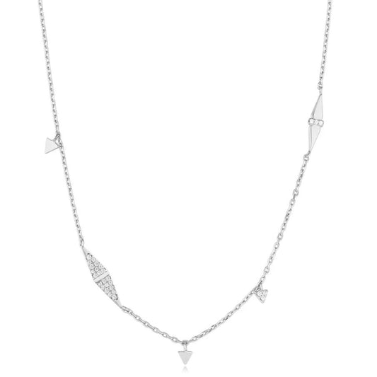 Geometric Sparkle Chain Necklace