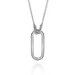Sterling Silver Link Pendant On Chain W/Bujukan Bead