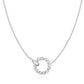 Silver Interlinked Circles Pave Necklace