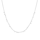 Silver Mini Disc Drop Stacking Necklace