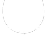 Silver Disc Station Necklace