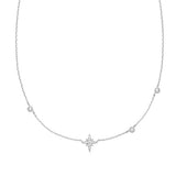 Eight-Pointed Star CZ Necklace