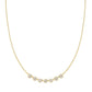 Gold Tone Pave Multi Beaded Chain Necklace