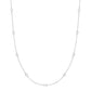Silver Shell Pearl Station Chain Necklace
