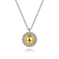 Sterling Silver & 14K Yellow Gold Round Bujukan Bead Pendant Necklace
