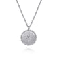 Sterling Silver Diamond Bujukan Starburst Medallion Pendant Necklace