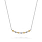 Sterling Silver & 14k Yellow Gold Bujukan Two Tone Bar Necklace