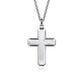Sterling Silver Geometric Cross Pendant Necklace 22-Inch