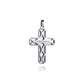 Sterling Silver Geometric Cross Pendant Necklace 22-Inch