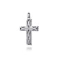 Sterling Silver Geometric Cross Pendant Necklace 22-Inch