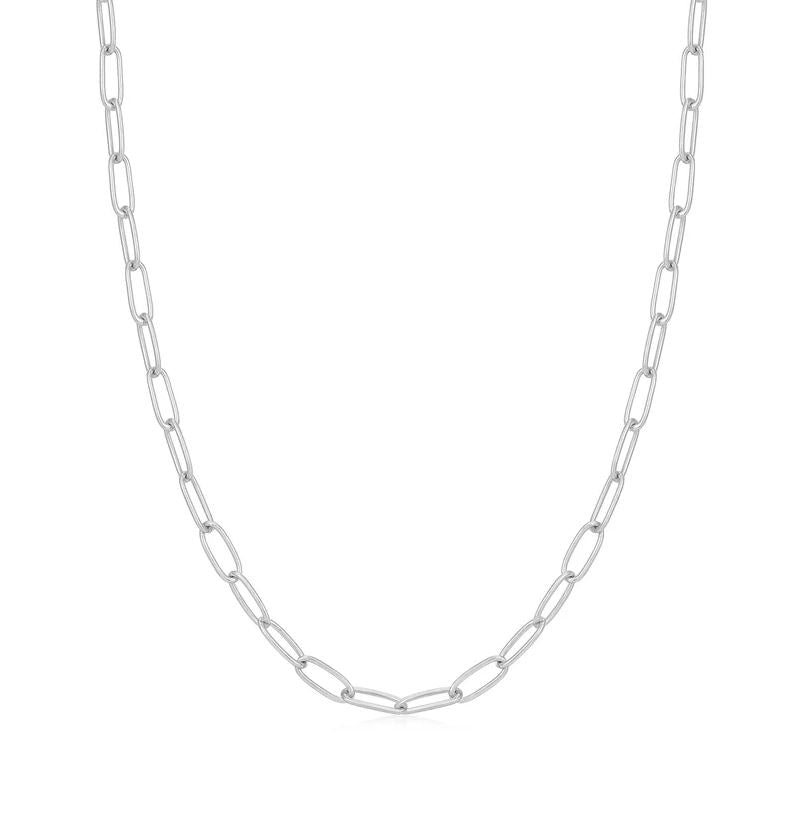 Sterling Silver Link Charm Chain Necklace - Ania Haie