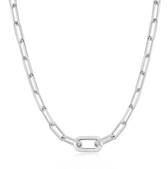 Sterling Silver Linked Chunky Chain Necklace - Ania Haie