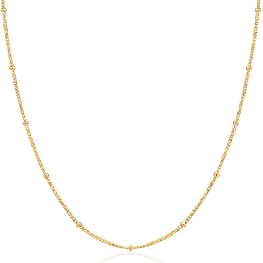 Sterling Silver Gold Plated Orb Chain Necklace - Ania Haie