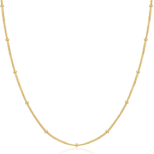 Sterling Silver Gold Plated Orb Chain Necklace - Ania Haie