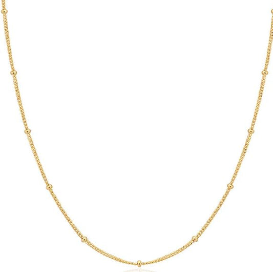 Sterling Silver Gold Plated Orb Chain - Ania Haie