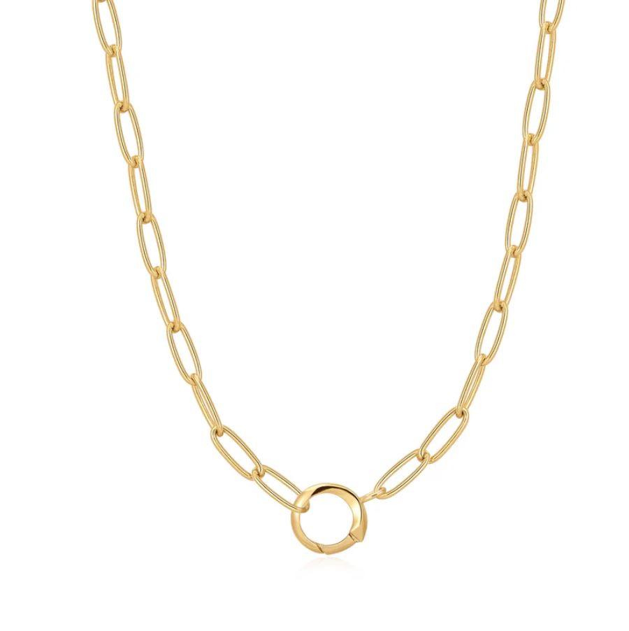 Sterling Silver Gold Plated Link Charm Chain - Ania Haie