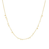 Sterling Silver Gold Plated Mini Disc Drop Stacking Necklace - Ania Haie