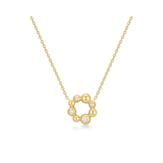 Asymmetric Beaded Circle Necklace