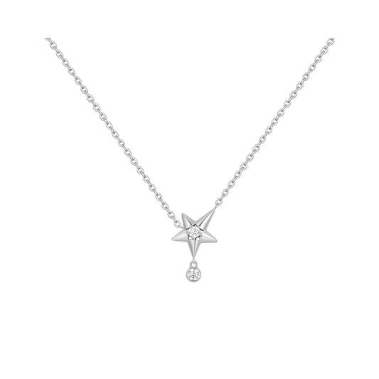 Sparkling Star Drop Necklace