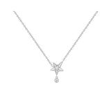 Sparkling Star Drop Necklace
