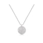 Large Pave Disc Necklace