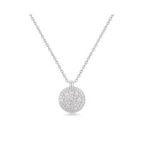 Large Pave Disc Necklace