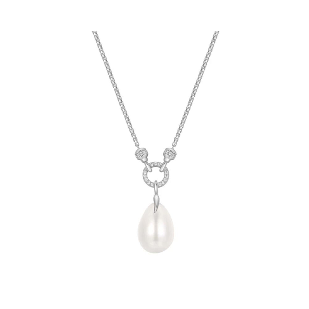 S/S Silver Linked Shell Pearl