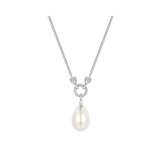 S/S Silver Linked Shell Pearl