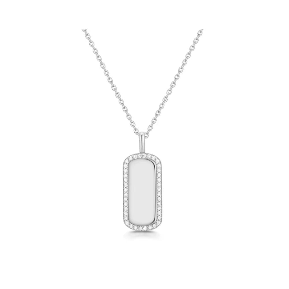 Sparkling Tag Necklace