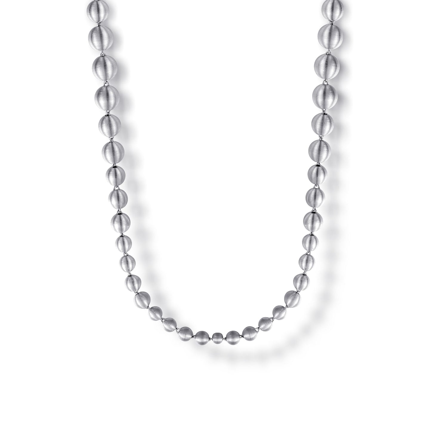 Sterling Silver Bujukan Brush Beads Chain Necklace