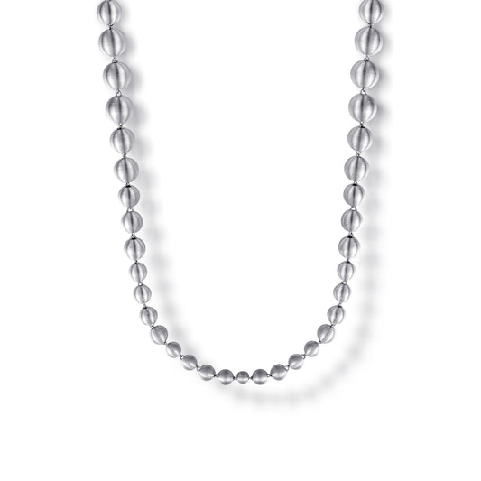 Sterling Silver Bujukan Brush Beads Chain Necklace
