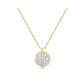 Large Pave Disc Necklace