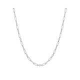 Bezel Station Paper Clip Chain Necklace